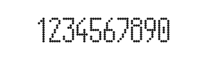 5×11数字点阵字体 ddN511AA0024