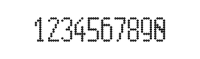 5×11数字点阵字体 ddN511AA0030