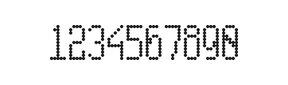 5×11数字点阵字体 ddN511AA0031