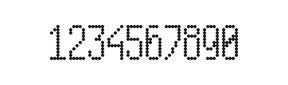 5×11数字点阵字体 ddN511AA0036