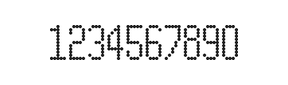 5×11数字点阵字体 ddN511AA0037