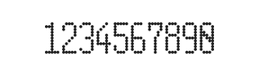 5×11数字点阵字体 ddN511AA0039