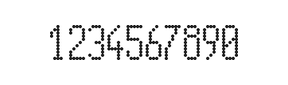 5×11数字点阵字体 ddN511AA0042