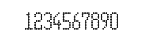 5×11数字点阵字体 ddN511AA0045
