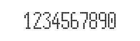5×11数字点阵字体 ddN511AA0047