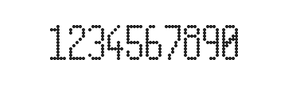 5×11数字点阵字体 ddN511AA0048