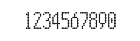 5×11数字点阵字体 ddN511AA0050