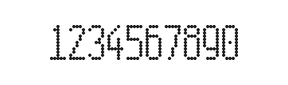 5×11数字点阵字体 ddN511AA0054