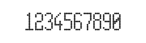 5×11数字点阵字体 ddN511AA0058