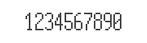 5×11数字点阵字体 ddN511AA0060