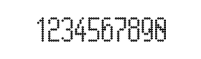 5×11数字点阵字体 ddN511AA0064