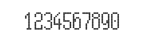 5×11数字点阵字体 ddN511AA0065