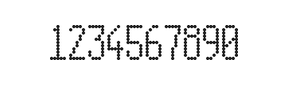 5×11数字点阵字体 ddN511AA0066