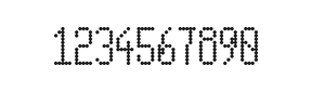 5×11数字点阵字体 ddN511AA0069