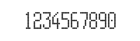 5×11数字点阵字体 ddN511AA0075