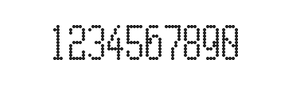 5×11数字点阵字体 ddN511AA0083