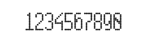 5×11数字点阵字体 ddN511AA0086