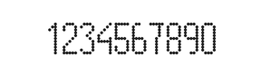 5×11数字点阵字体 ddN511AA0087