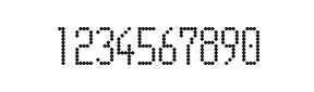 5×11数字点阵字体 ddN511AA0088