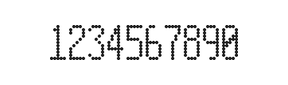5×11数字点阵字体 ddN511AA0097