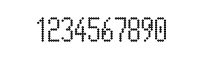 5×11数字点阵字体 ddN511AA0099