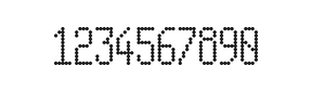 5×11数字点阵字体 ddN511AA0113
