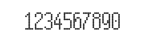 5×11数字点阵字体 ddN511AA0116