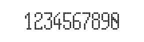 5×11数字点阵字体 ddN511AA0117