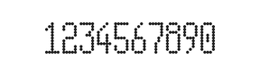 5×11数字点阵字体 ddN511AA0127