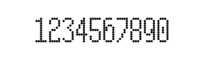 5×11数字点阵字体 ddN511AA0137