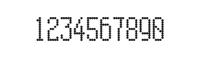 5×11数字点阵字体 ddN511AA0138