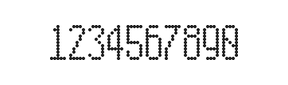 5×11数字点阵字体 ddN511AA0142