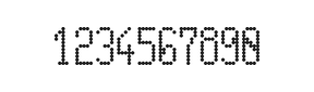 5×11数字点阵字体 ddN511AA0144
