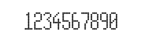 5×11数字点阵字体 ddN511AA0147