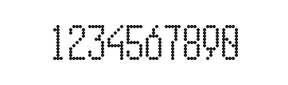 5×11数字点阵字体 ddN511AA0148