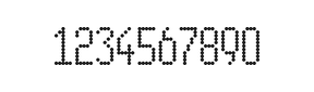 5×11数字点阵字体 ddN511AA0150