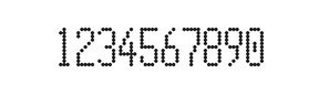 5×11数字点阵字体 ddN511AA0151