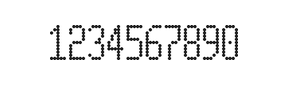 5×11数字点阵字体 ddN511AA0153