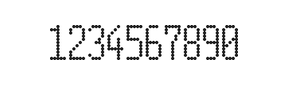 5×11数字点阵字体 ddN511AA0164