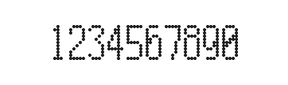 5×11数字点阵字体 ddN511AA0168