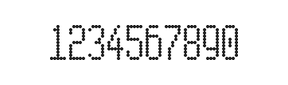 5×11数字点阵字体 ddN511AA0177