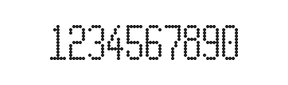 5×11数字点阵字体 ddN511AA0181