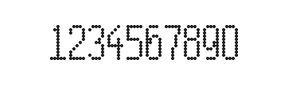 5×11数字点阵字体 ddN511AA0184