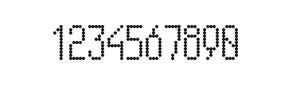 5×11数字点阵字体 ddN511AA0185