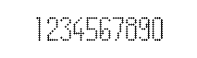 5×11数字点阵字体 ddN511AA0188