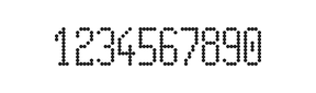 5×11数字点阵字体 ddN511AA0190