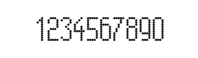 5×11数字点阵字体 ddN511AA0191