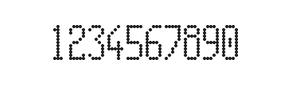 5×11数字点阵字体 ddN511AA0201