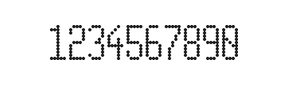 5×11数字点阵字体 ddN511AA0214