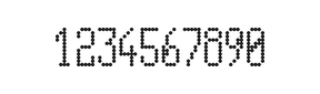 5×11数字点阵字体 ddN511AA0220